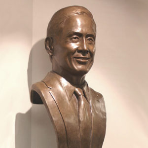 Frank Kiang Bronze Bust by Paula Slater Sculpture