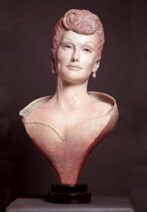 Lucille Ball Bronze Portrait by Paula Slater Sculpture