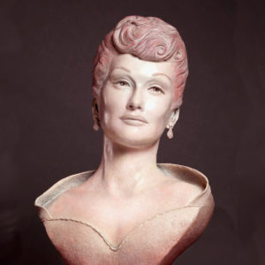 Lucille Ball Bronze Portrait Bust, Lucy Sculpture