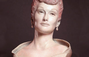 Lucille Ball Bronze Portrait Bust, Lucy Sculpture