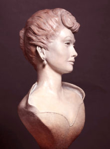 Bronze Portrait of Lucille Ball by Paula Slater Sculpture