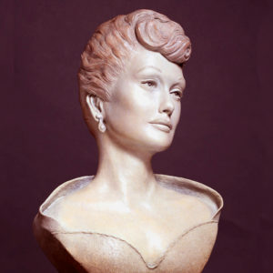 Lucille Ball Bronze Portrait by Paula Slater