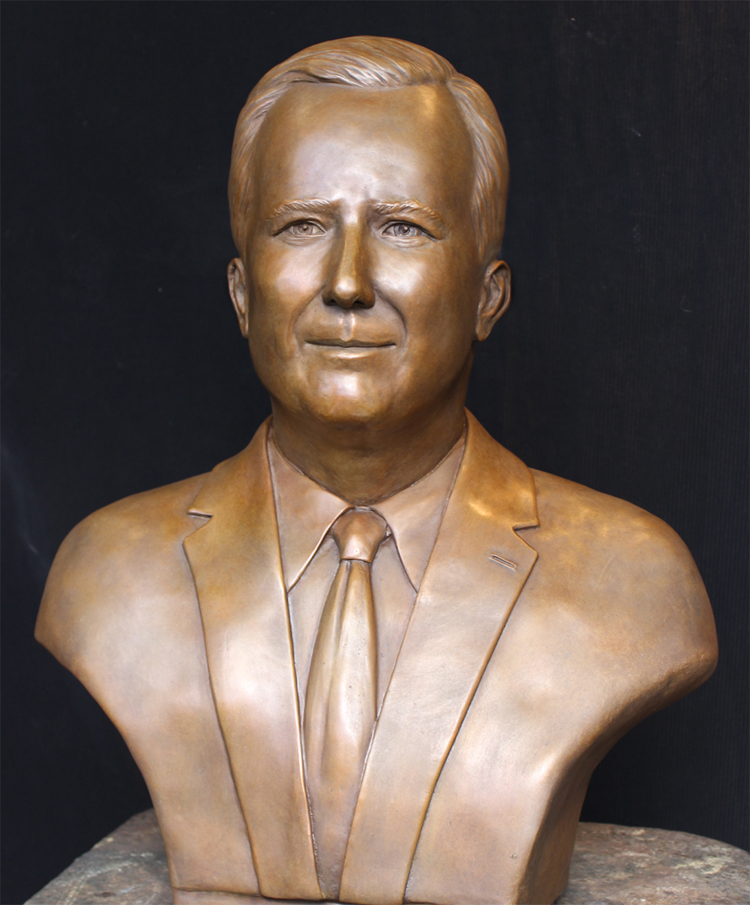 Bronze Portrait of Michael McCready by Paula Slater Sculpture