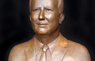 Bronze Portrait Bust of Michael McCready by Paula Slater