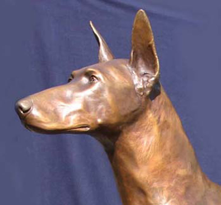Bronze War Dog Statue