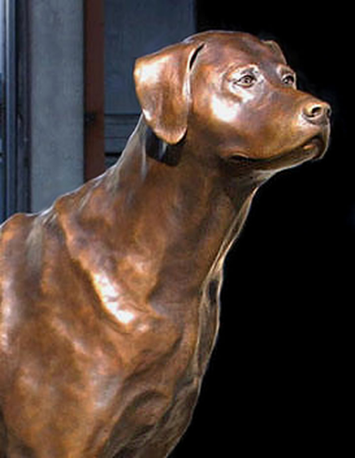 Bronze Military Dog Statue