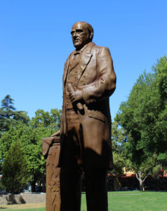 Bronze Portrait Statue of Don Salvio Pacheco by Paula Slater for Concord, CA