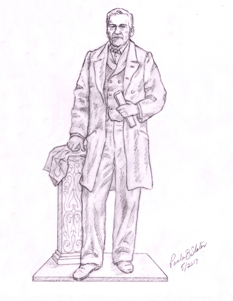 Don Salvio Pacheco Monument Design Sketch by Paula Slater
