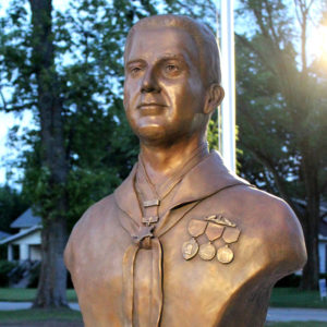 Bronze Bust of William Charette Medal of Honor Recipient by Paula Slater