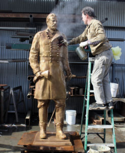 General Grant Monument Patina process, sculpted by Paula Slater