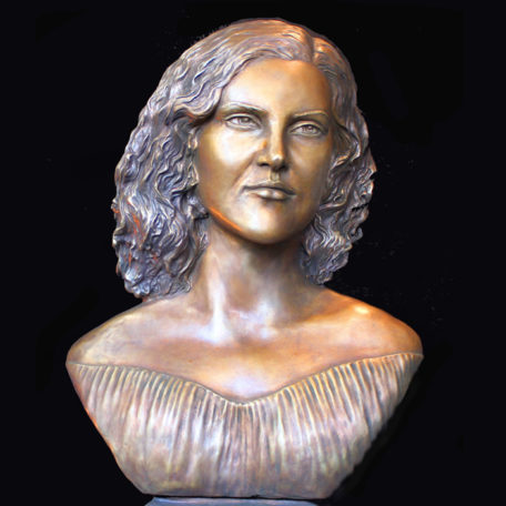 Bronze Portrait Bust by Paula Slater of Sarah Yarmand
