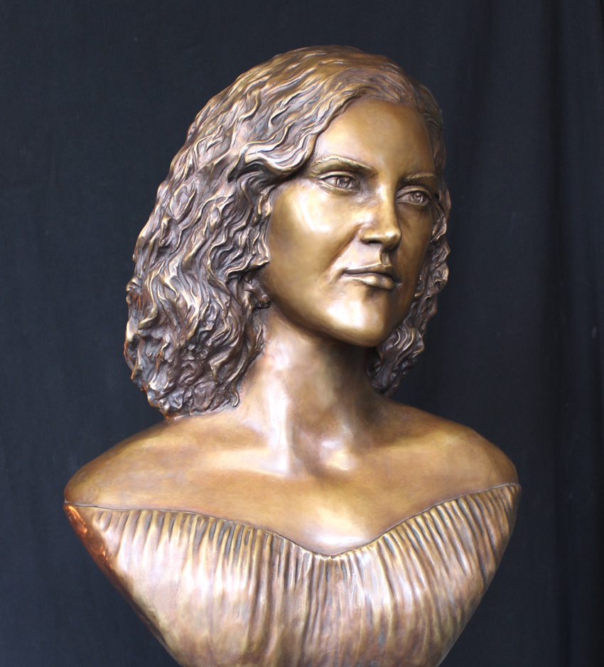 Bronze Portrait Bust by sculptor, Paula Slater