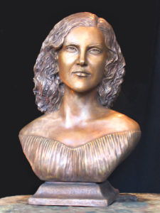 Paula Slater Sculpture, Bronze Portrait of Sarah Yarmand