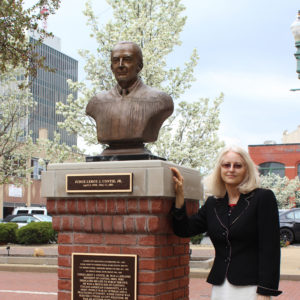 Life Size Bronze Bust of Judge Leroy Contie by Paula Slater for Canton, Ohio