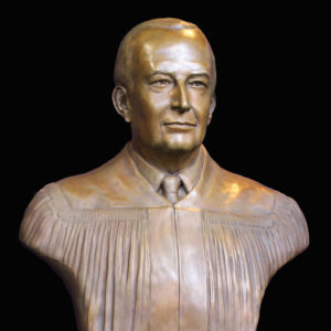 Judge Leroy Contie Bronze Bust by Paula Slater, Canton, Ohio