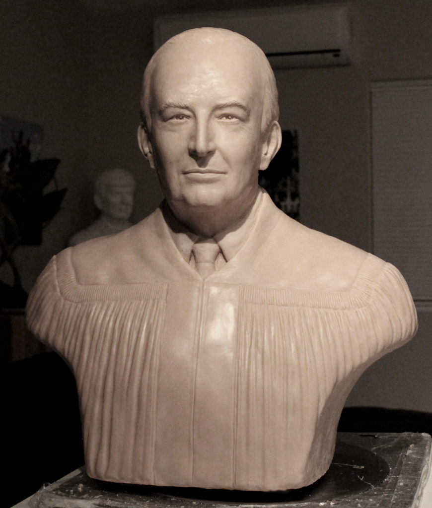 Life size Portrait Bust by Paula Slater of Judge Leroy Contie