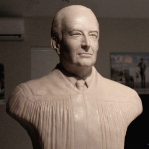 Portrait Bust Sculpture by Paula Slater of Judge Leroy Contie for Canton, Ohio