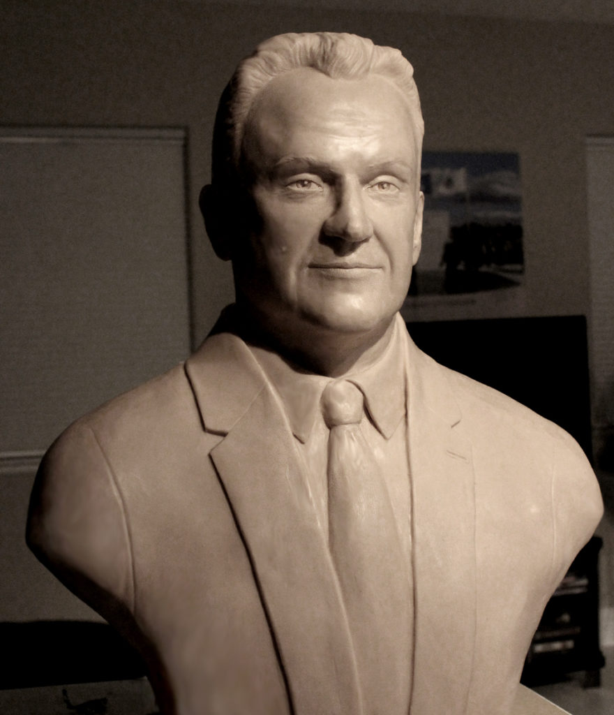 Portrait Bust sculpted by Paula Slater of Mayor Stanley Cmich
