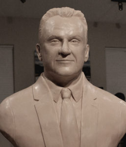 Portrait Bust Sculpture by Paula Slater of Mayor Stanley Cmich for Canton, Ohio