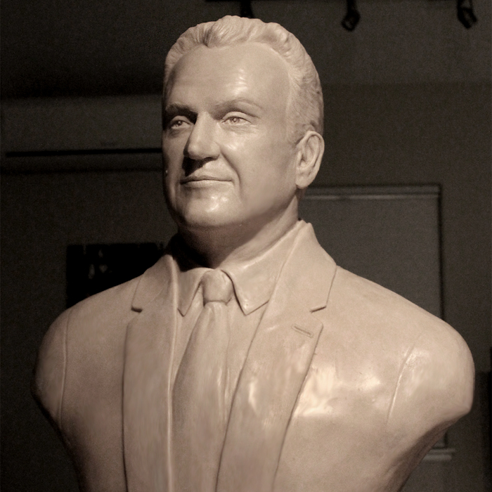 Portrait Bust Sculpture by Paula Slater of Mayor Cmich for Canton, Ohio