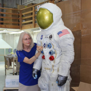 Armstrong Spacesuit Statues, MLB Parks, Paula Slater Sculpture, Resin Roto-Casting