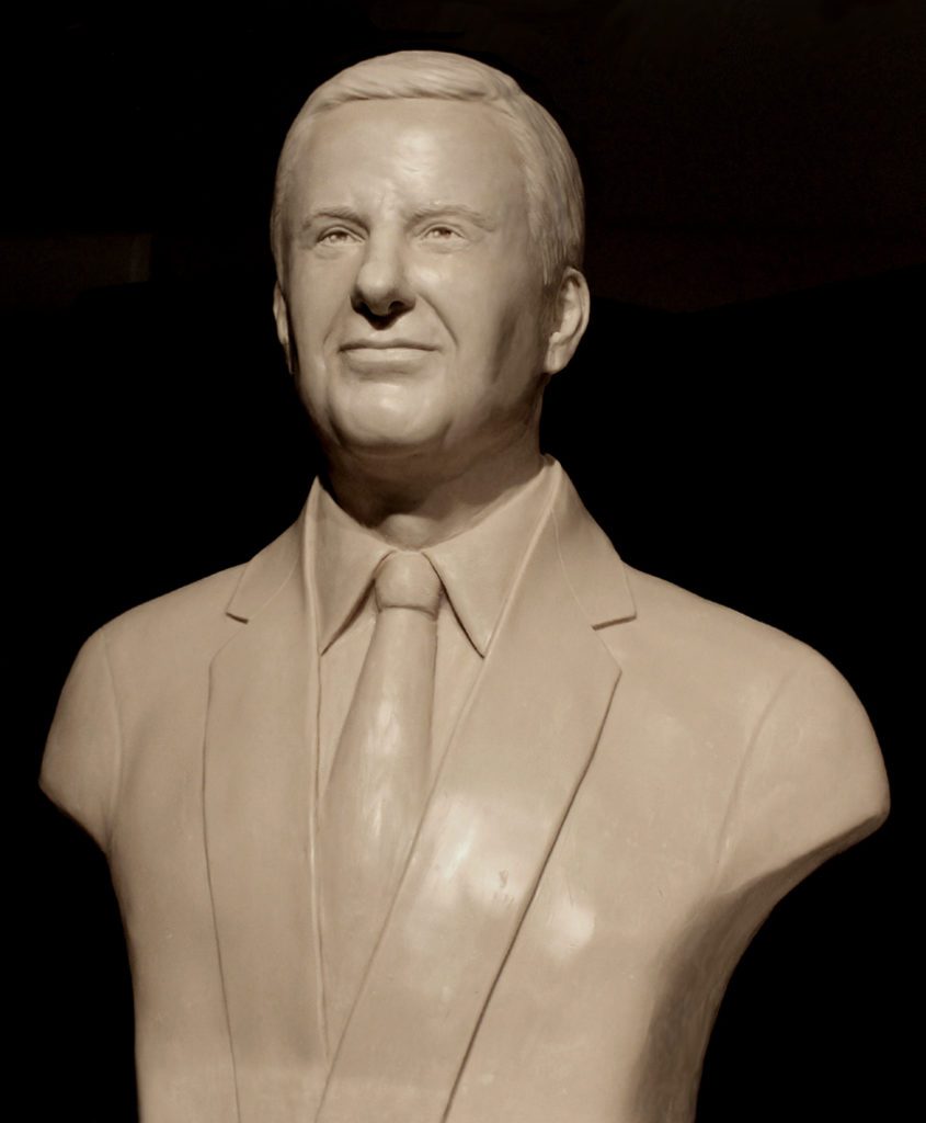 Clay for Bronze Bust, by Paula Slater Sculpture