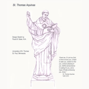 St. Thomas Aquinas Design Sketch by Paula Slater