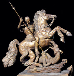 Saint George and the Dragon Bronze Statue