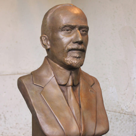 Charles Albert Adams Bronze Bust by Paula Slater for Freemasons