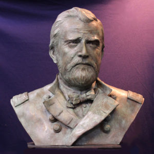 General Ulysses S. Grant Bronze Portrait Bust by Paula Slater