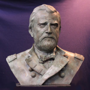 General Ulysses S. Grant Bronze Bust by Paula Slater detail from the General Grant Monument at West Point