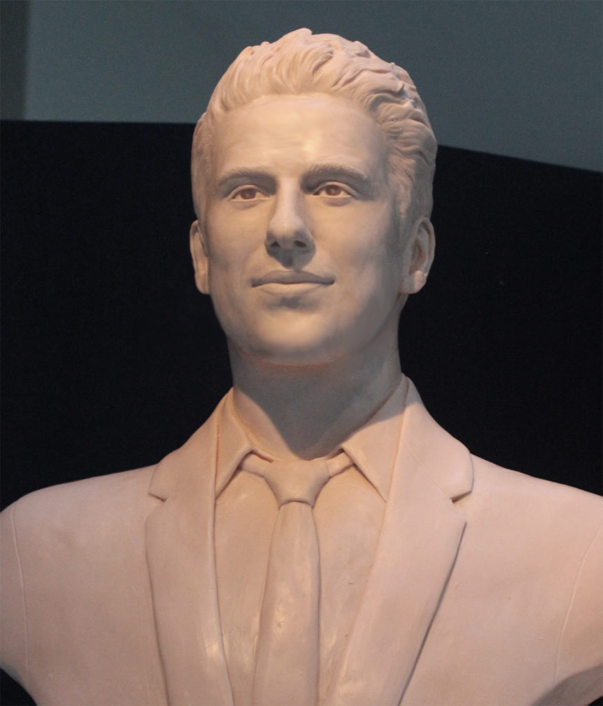 Portrait Bust of Jozif Ghandi by Paula Slater