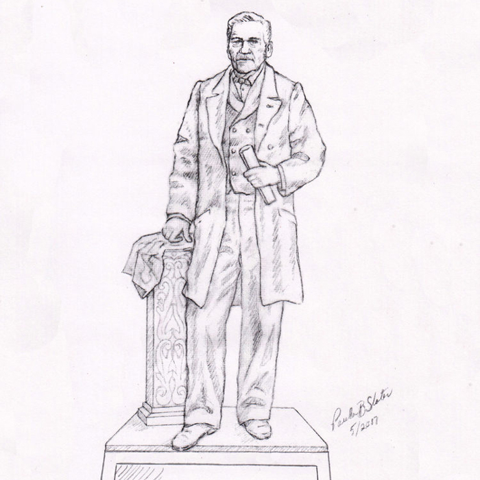 Don Salvio Pacheco Monument Design Sketch by Paula Slater