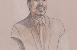 Sir Seretse Khama Portrait Bust Design Sketch by Paula Slater