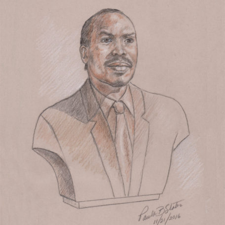 Sir Seretse Khama Portrait Bust Design Sketch by Paula Slater