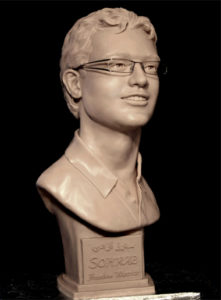 Sohrab Aarabi Clay Portrait Bust by Paula Slater