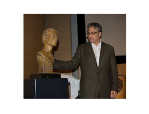 Sohrab Aarabi Bronze Portrait Bust by Paula Slater, unveiled by Past San Francisco City Supervisor Ross Mirkarimi unveiled the Sohrab Bronze Bust at Artists United 4 Iran.