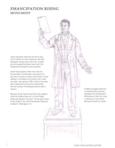 Emancipation Rising Monument Design Sketch by Paula B Slater