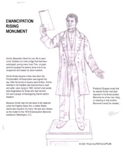 Emancipation Rising Monument Design Sketch by Paula Slater Sculpture