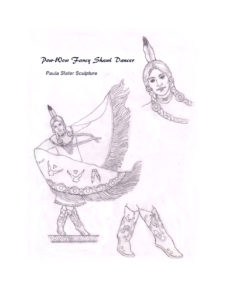 Design Sketch for a Native American PowWow Fancy Shawl Dancer