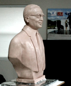 U.N. Secretary-General U-Thant Portrait Bust by Paula Slater Sculptor for FIU