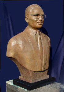 U.N. Secretary General U-Thant Bronze Bust by Paula Slater