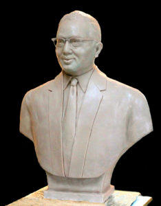 U.N. Secretary-General U-Thant Portrait Bust by Paula Slater Sculptor for FIU