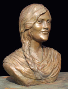 Mahsa Zhina Amini 'Angel of Liberty' Bronze Portrait Bust Sculpture, Paula B. Slater Sculptor , Iranian Protests, #MahsaAmini, #IranianProtests, #AngelofLiberty#