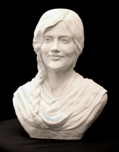 Mahsa Amini 'Angel of Liberty', Portrait Bust Sculpture, Plaster Cast, by Paula Slater, Art Statue, IAWF Conference, Iranian Protests, Bronze Bust