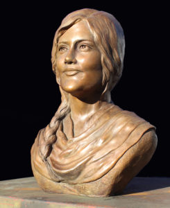 Mahsa Zhina Amini 'Angel of Liberty' Bronze Portrait Bust, Paula Slater Sculpture, Life size Bronze Portrait Bust, Iranian Protester
