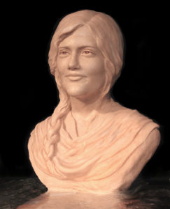 Mahsa Zhina Amini 'Angel of Liberty' clay (for bronze) Portrait Bust Sculpture, Paula B. Slater Sculptor , Iranian Protests, #MahsaAmini, #IranianProtests, #AngelofLiberty#