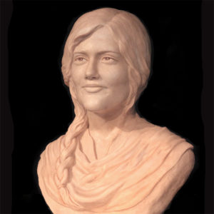 Mahsa Amini, Bronze Bust, Clay Bust, Mahsa Sculpture by Paula Slater, Iranian Protests, Angel of Liberty
