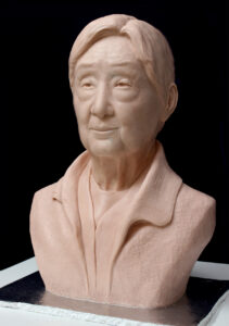 Life size Portrait Bust sculpture, clay for bronze, Paula Slater Sculpture