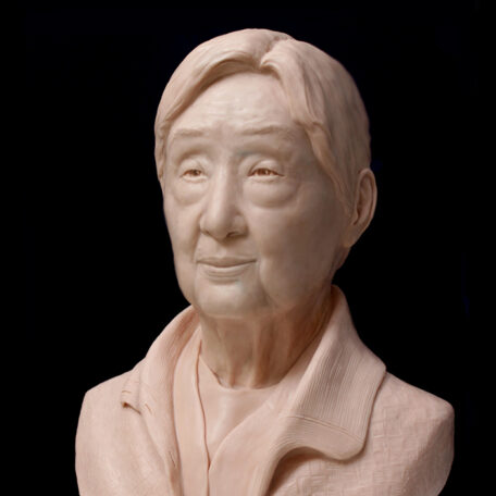 Portrait Bust Sculpture, clay for bronze, by Paula B. Slater,